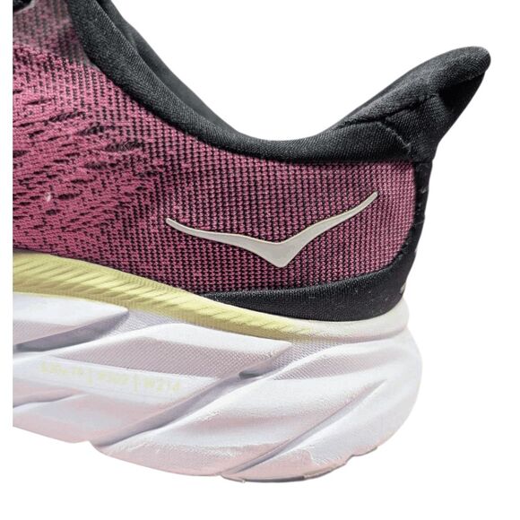 HOKA ONE ONE Clifton 8 'Ibis Rose Pink Green' Running Shoes Size 9.5B - Picture 13 of 16